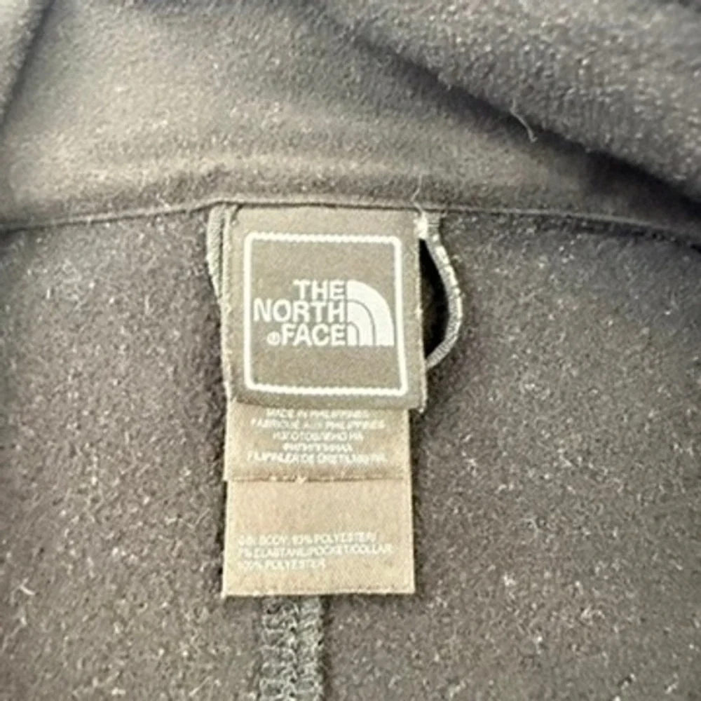 The North Face Jacket Mens Medium TKA Stretch Blue Black Full Zip Fleece Coat